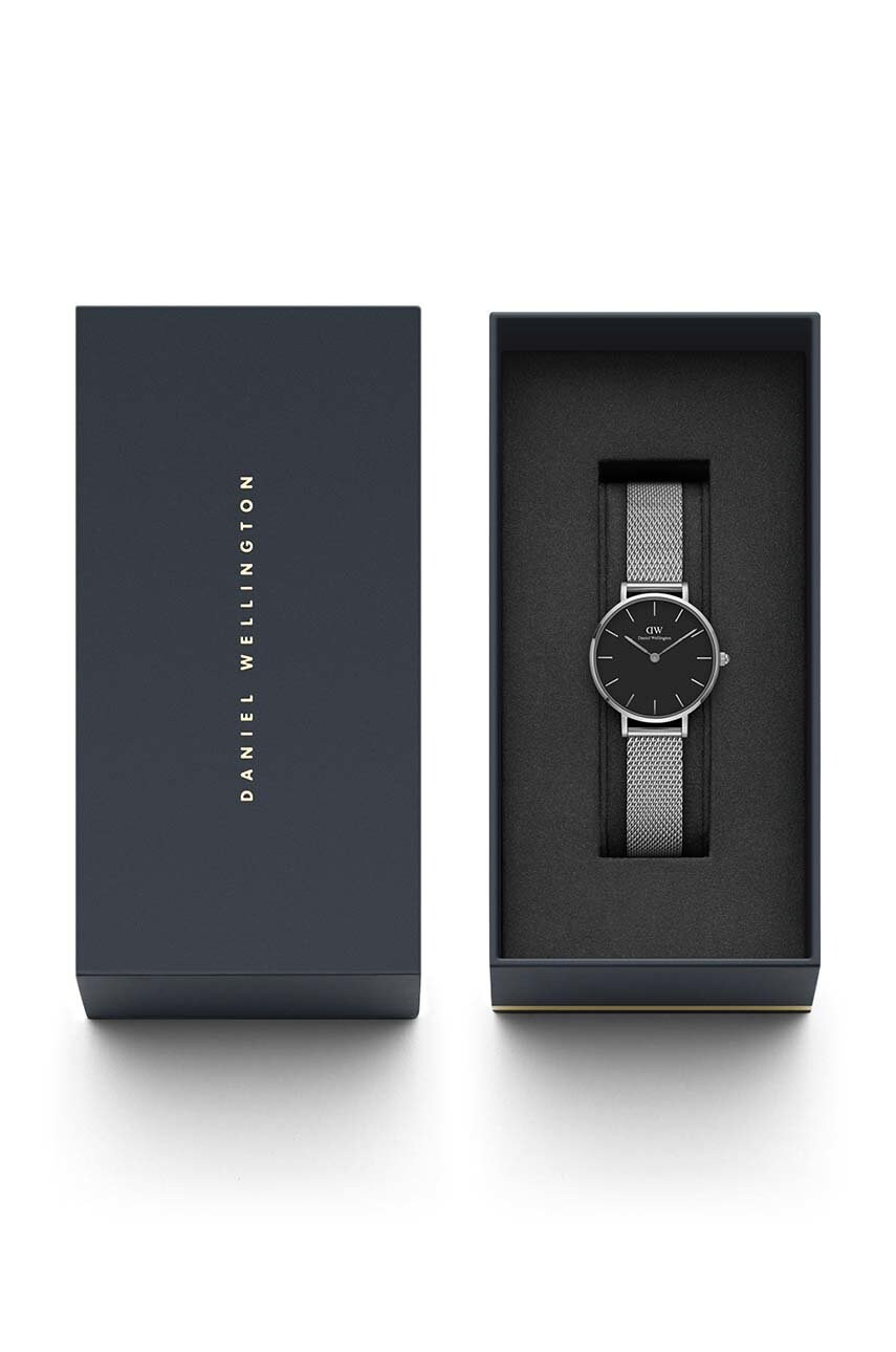 Годинник Daniel Wellington Petite 28 Sterling жіночий колір срібний