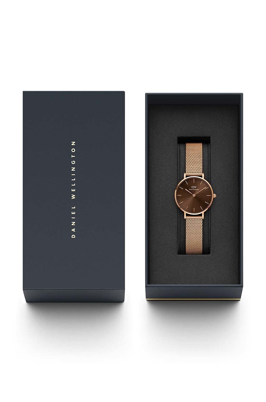 Годинник Daniel Wellington Petite Amber 28 жіночий колір рожевий