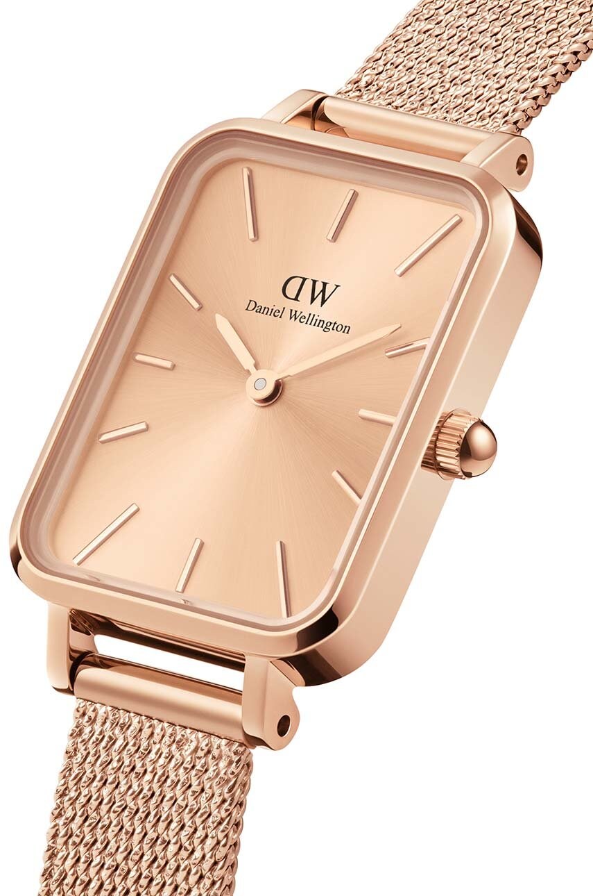 Годинник Daniel Wellington Quadro 20x26 жіночий колір рожевий