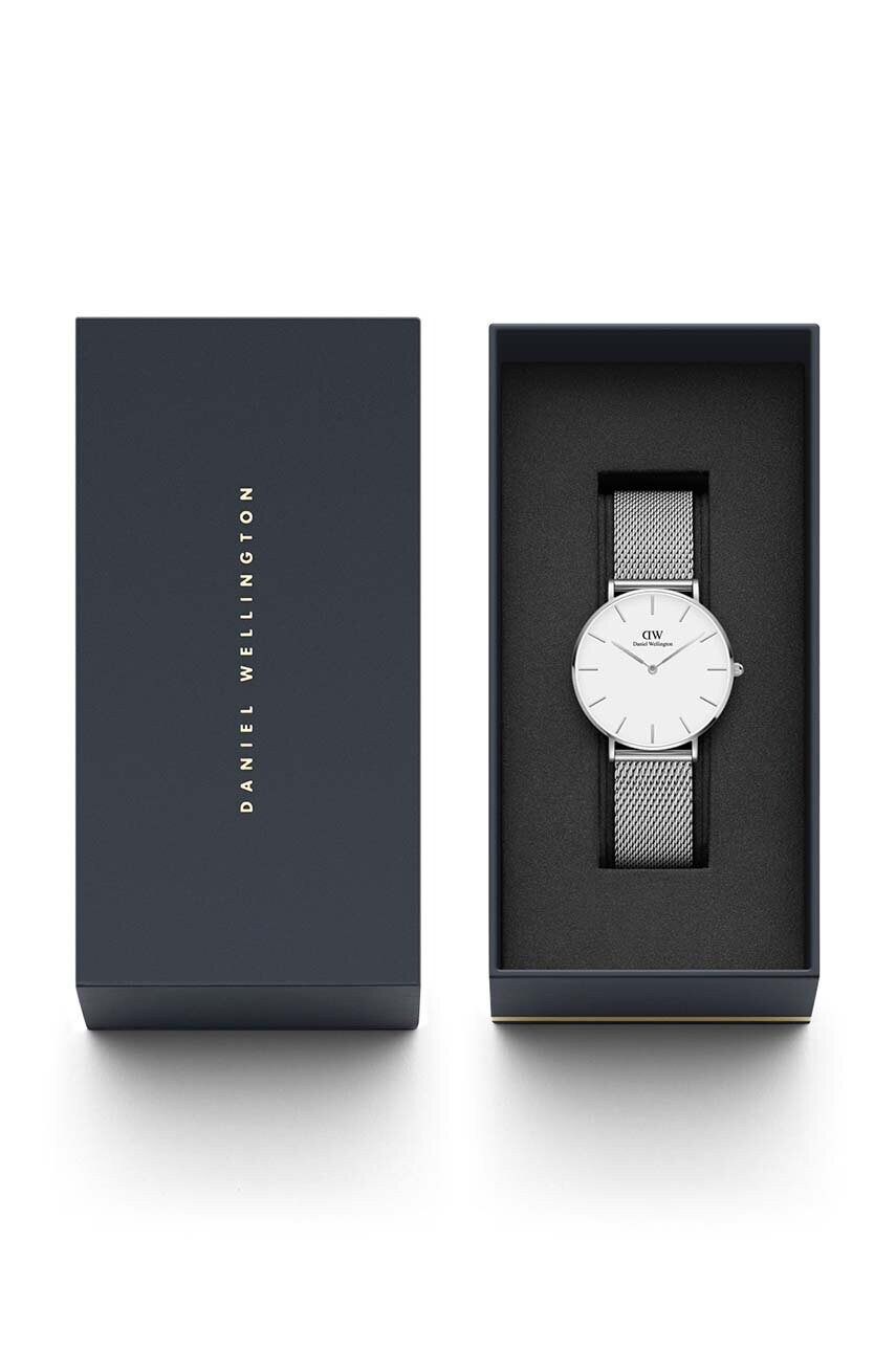 Годинник Daniel Wellington Petite 36 Sterling жіночий колір срібний