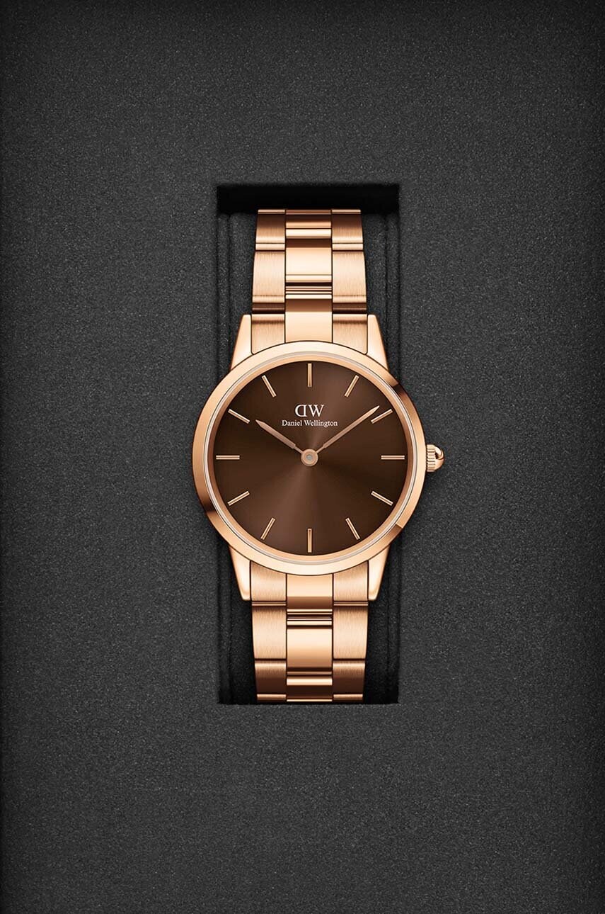 Годинник Daniel Wellington Iconic Link Amber 32 жіночий колір золотий