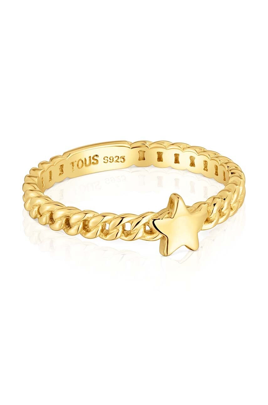 Срібний перстень з позолотою Tous 12 Bold Motif