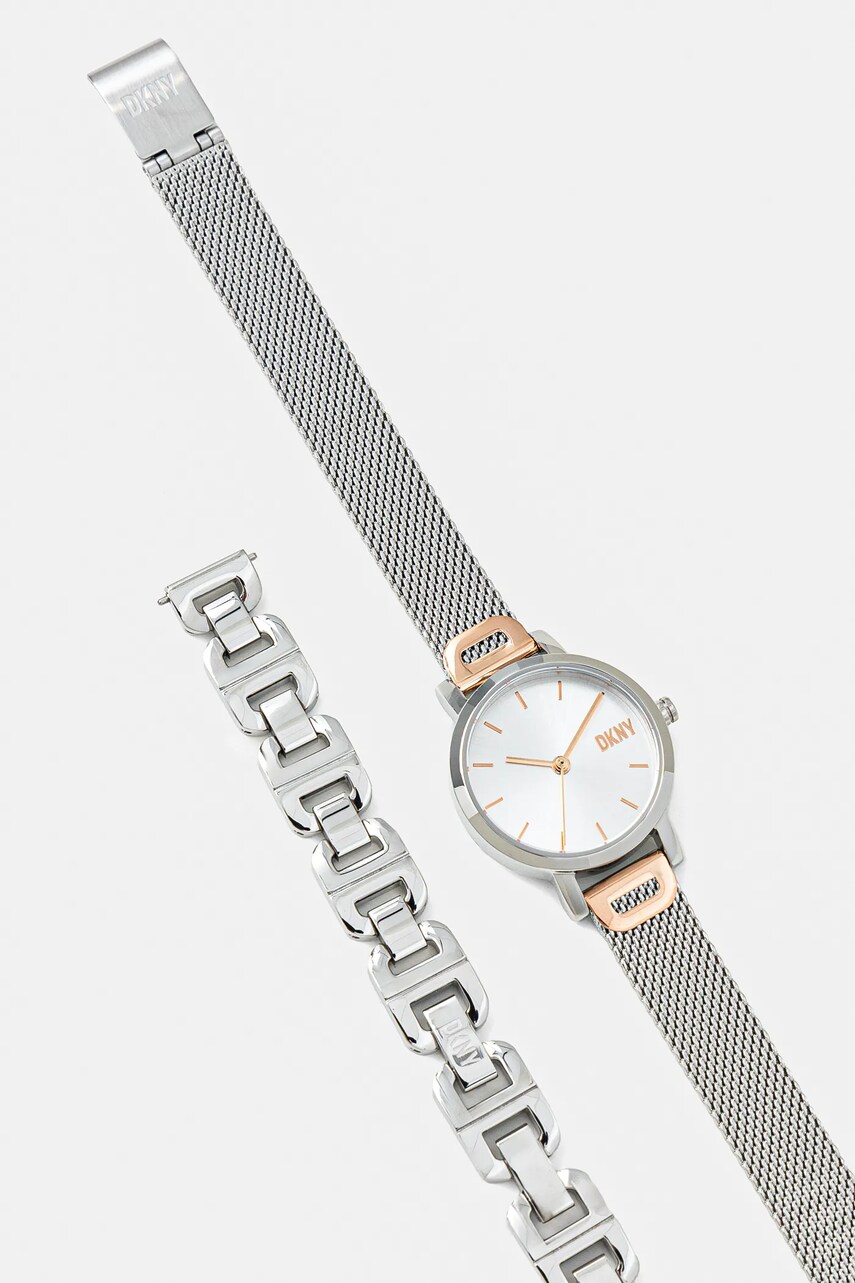 Годинник і браслет Dkny колір срібний NY6684SET