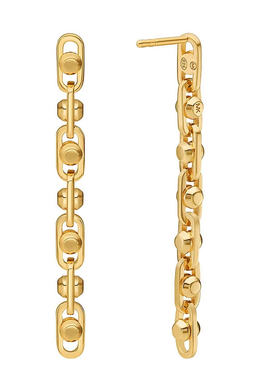 Срібні сережки з позолотою Michael Kors