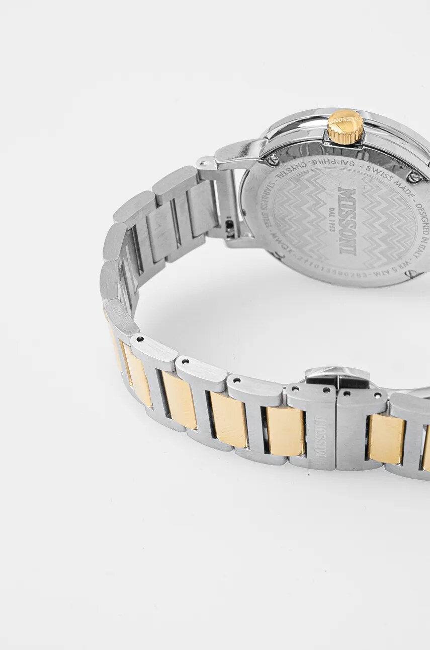 Годинник Missoni жіночий колір срібний MWQK00422