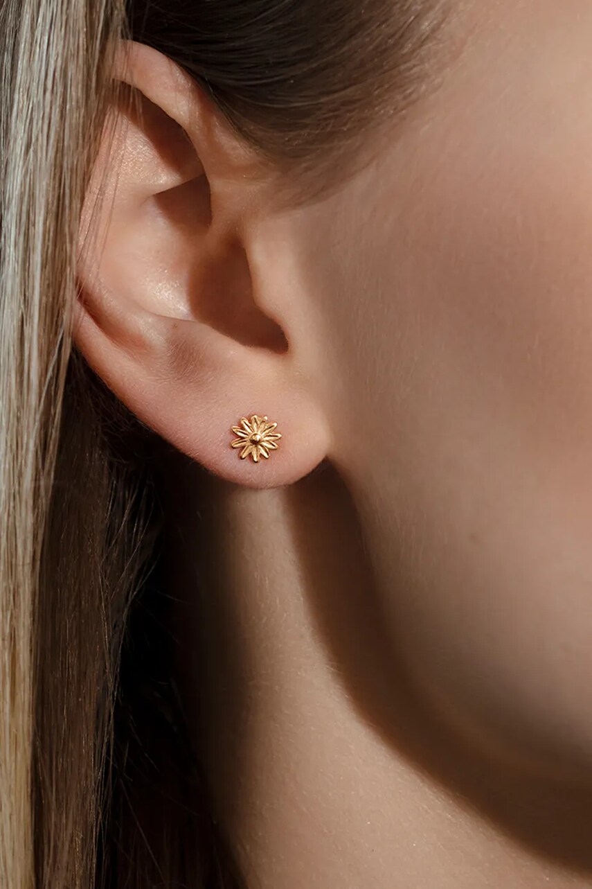 Позолочені сережки Lilou Flowers 125/6/KOL/E/PO
