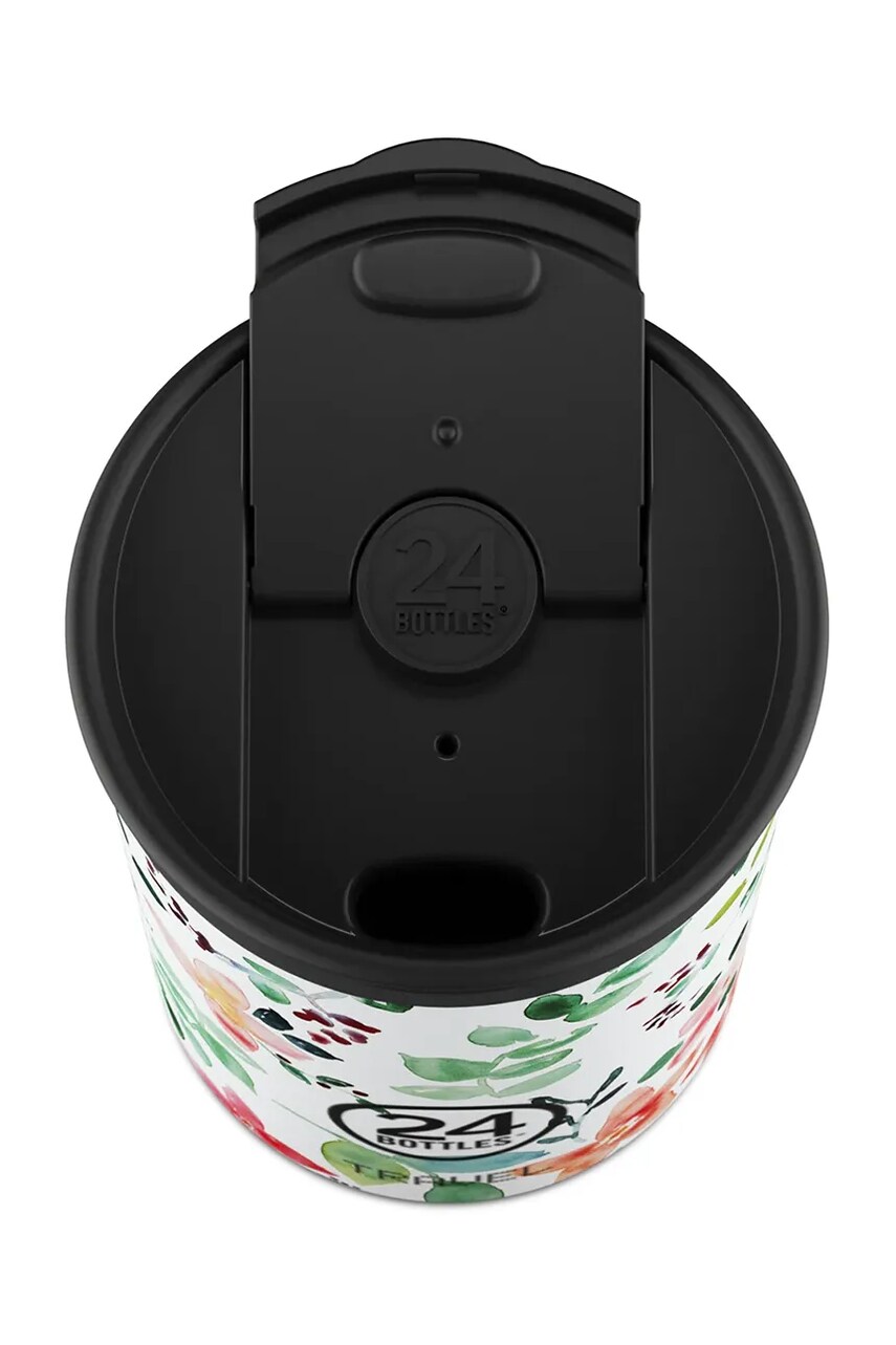 Термокружка 24bottles Travel Tumbler 350 ml Little Buds колір білий Travel.350.LittleBuds