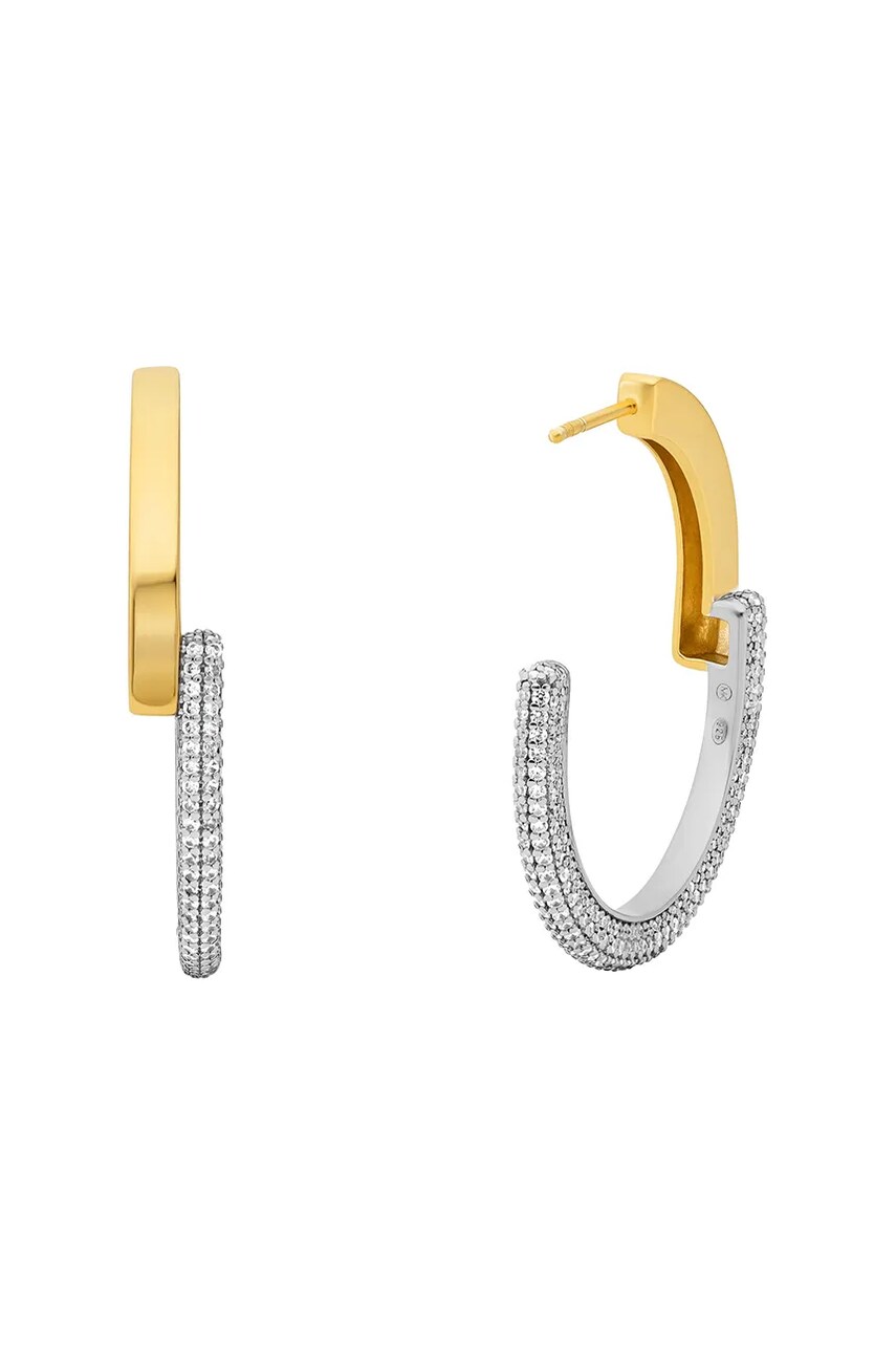 Срібні сережки з позолотою Michael Kors MKC1752CZ931