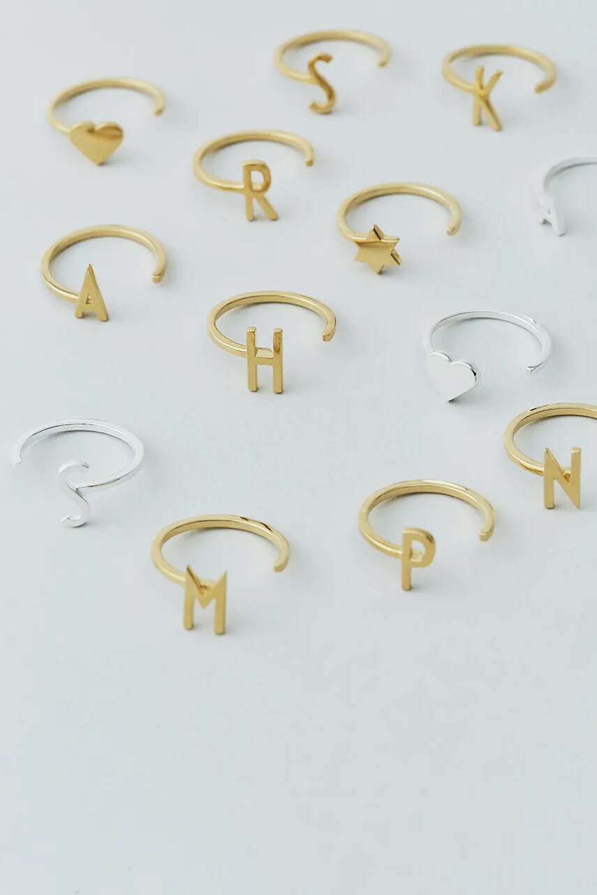 Срібний перстень з позолотою Design Letters 90601001J
