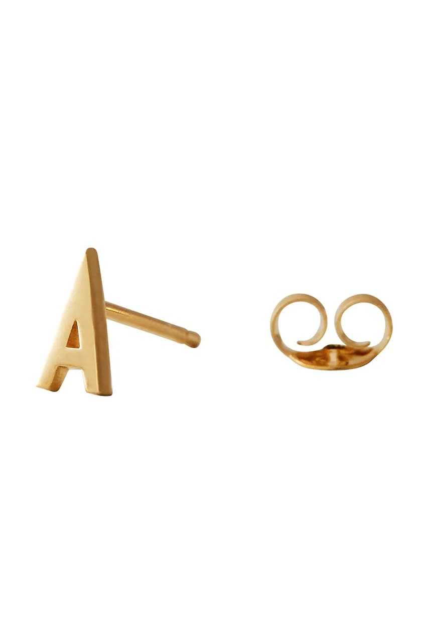 Позолочена срібна сережка Design Letters 90401001A