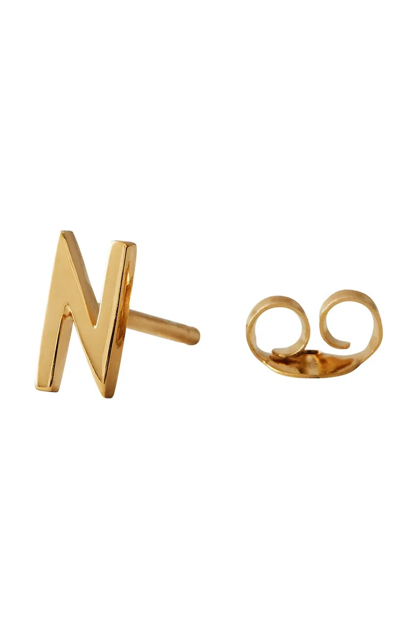 Позолочена срібна сережка Design Letters 90401001N