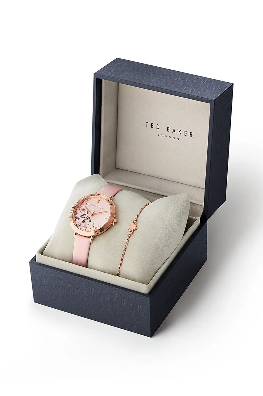 Годинник і браслет Ted Baker жіночий колір рожевий BKG028100