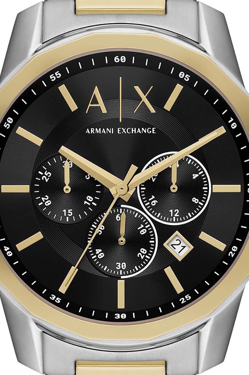 Годинник і браслет Armani Exchange колір чорний