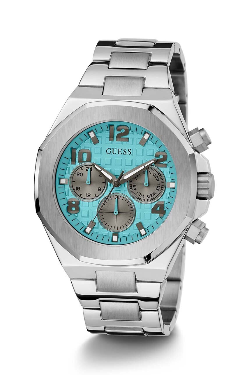Годинник Guess чоловічий колір срібний