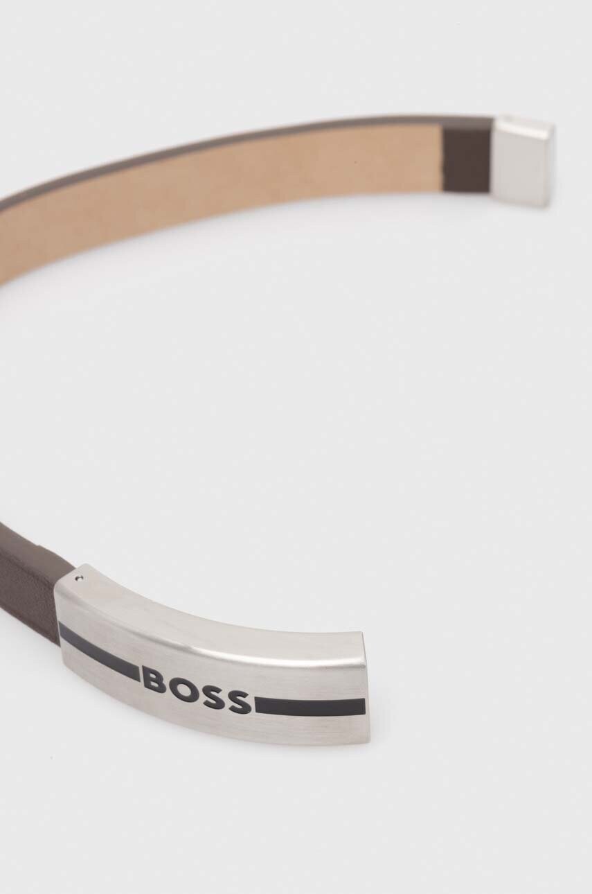 Шкіряний браслет BOSS чоловічий
