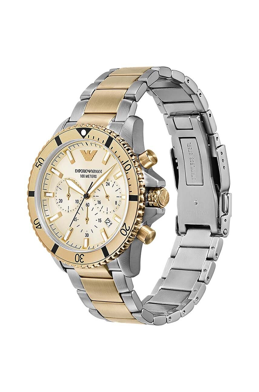Годинник Emporio Armani чоловічий колір срібний