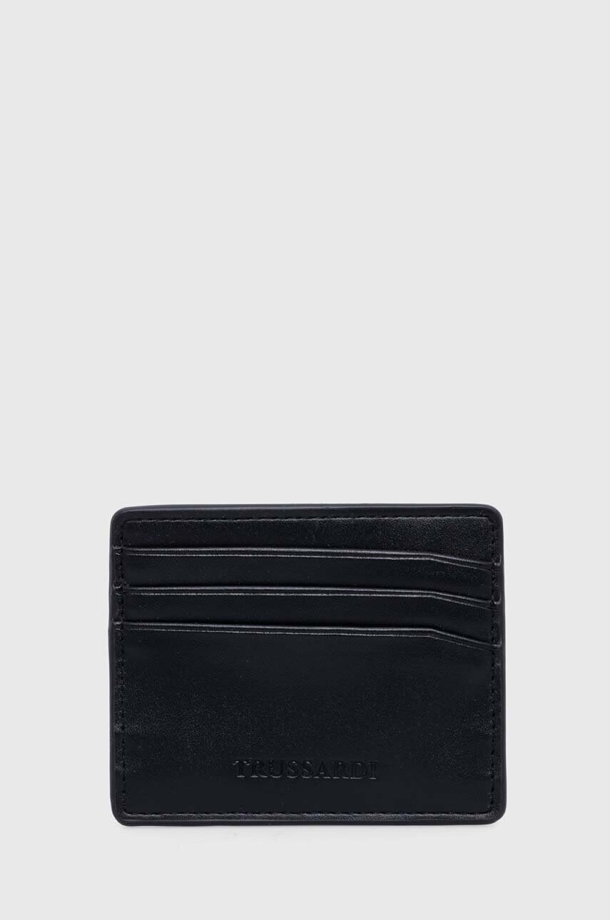 Годинник і чохол для карт Trussardi колір чорний R2453156007