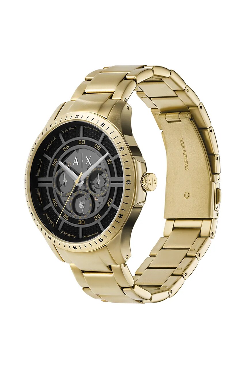 Годинник Armani Exchange Exchange Hampton чоловічий колір чорний AX2461