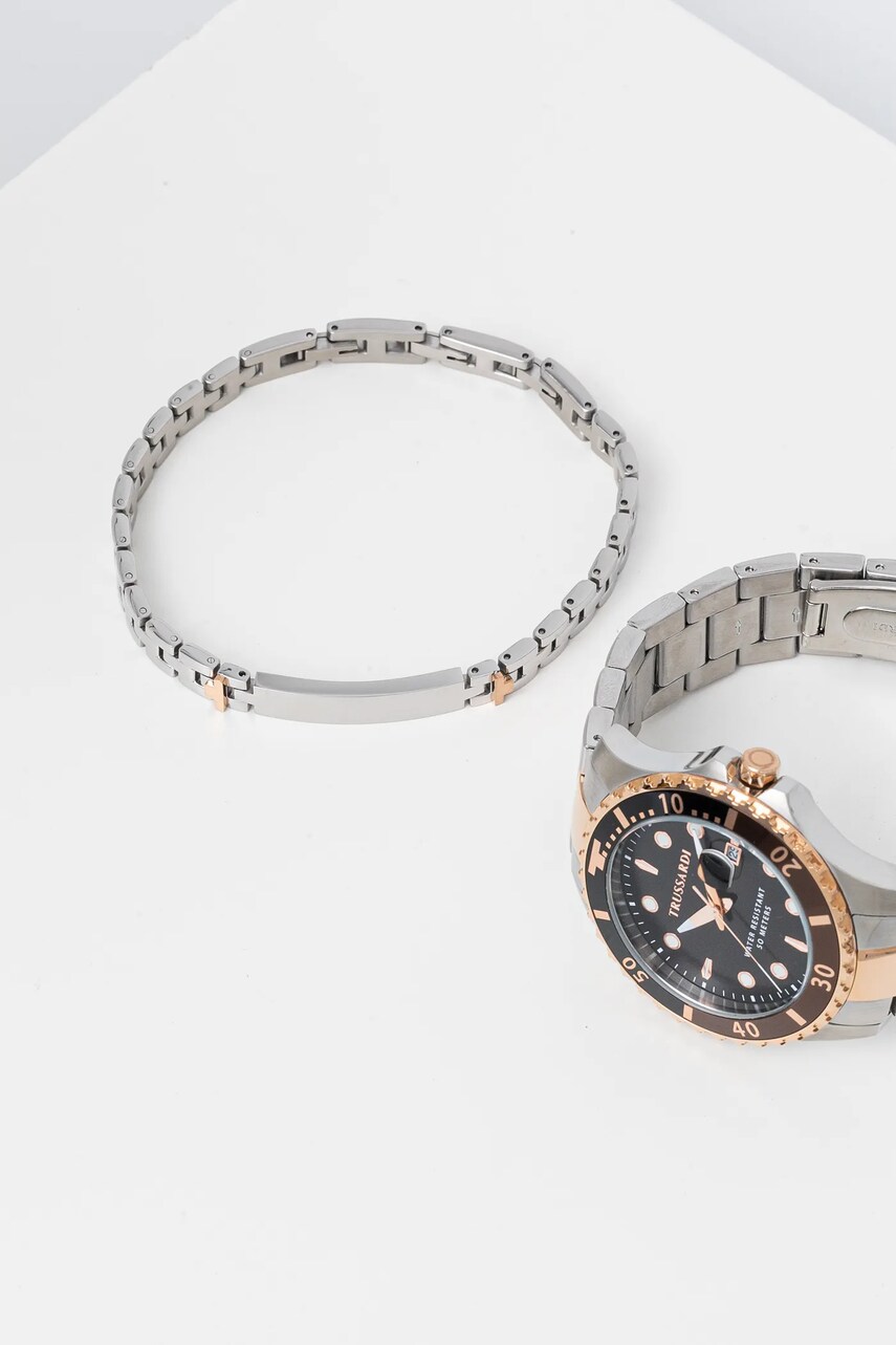 Годинник і браслет Trussardi CITY LIFE колір срібний R2453169001