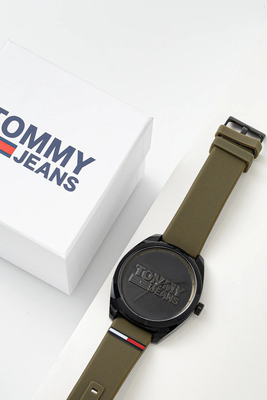Годинник Tommy Jeans чоловічий колір зелений 1791930