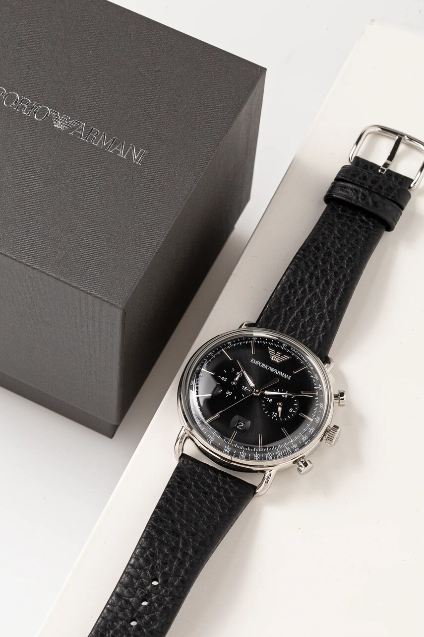 Годинник Emporio Armani чоловічий колір чорний AR11143
