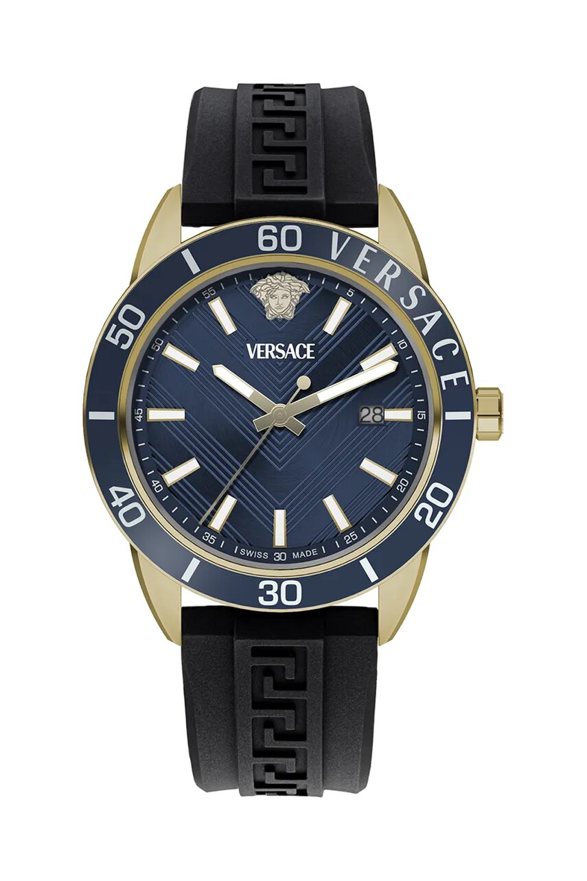 Годинник Versace чоловічий колір чорний VEYCA0224