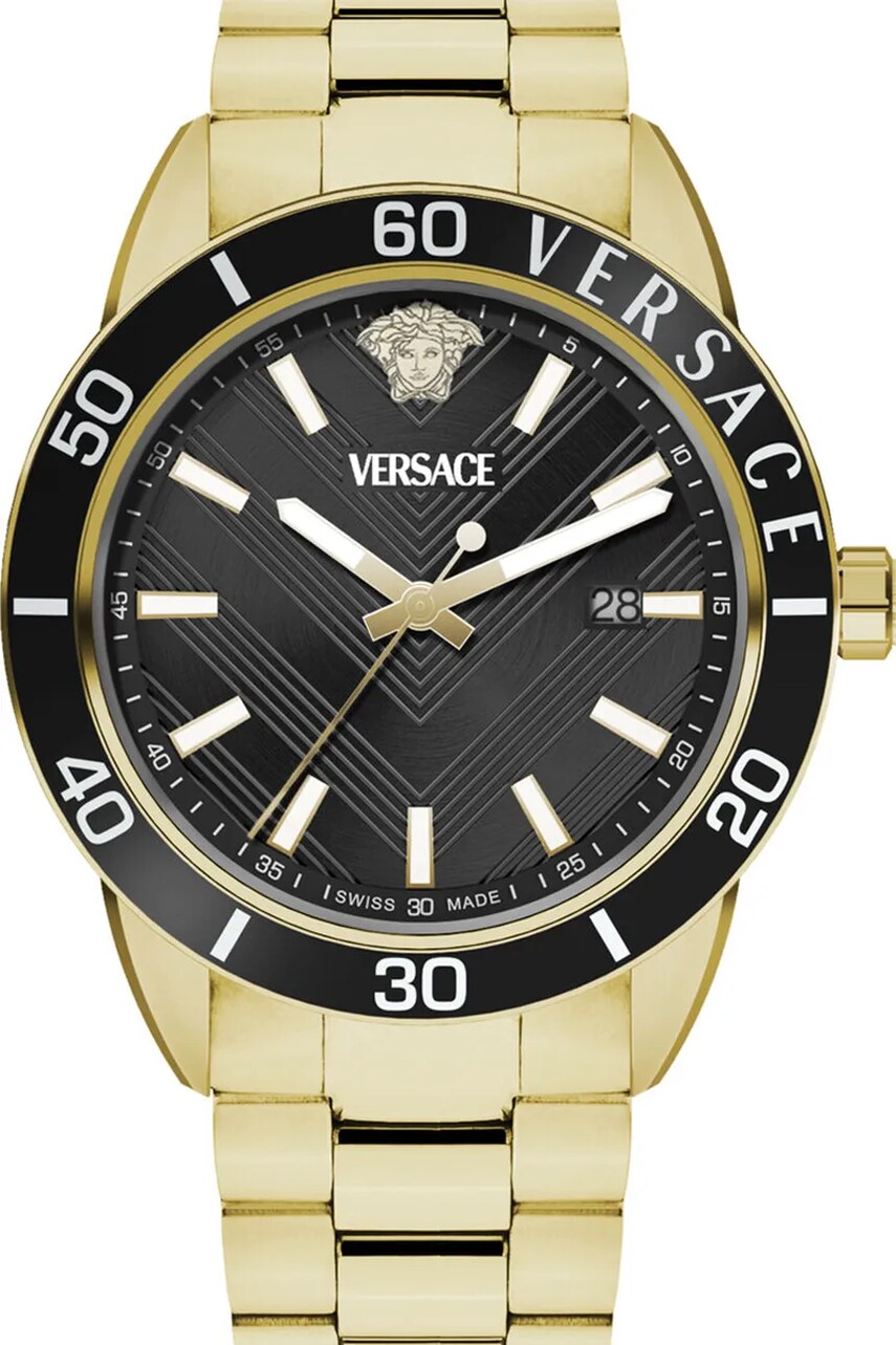 Годинник Versace чоловічий колір золотий VEYCA0724