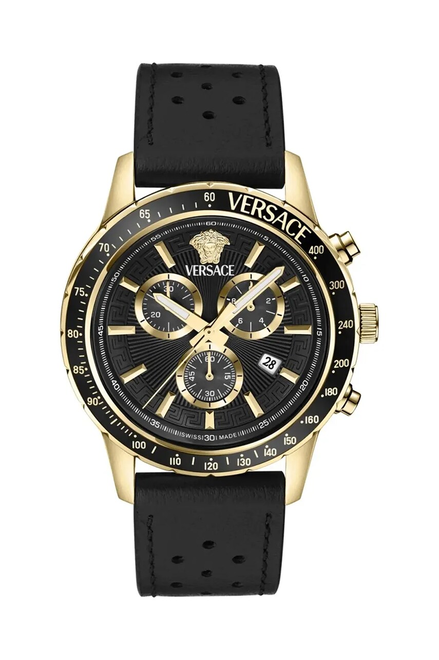 Годинник Versace чоловічий колір чорний VEZCA0224
