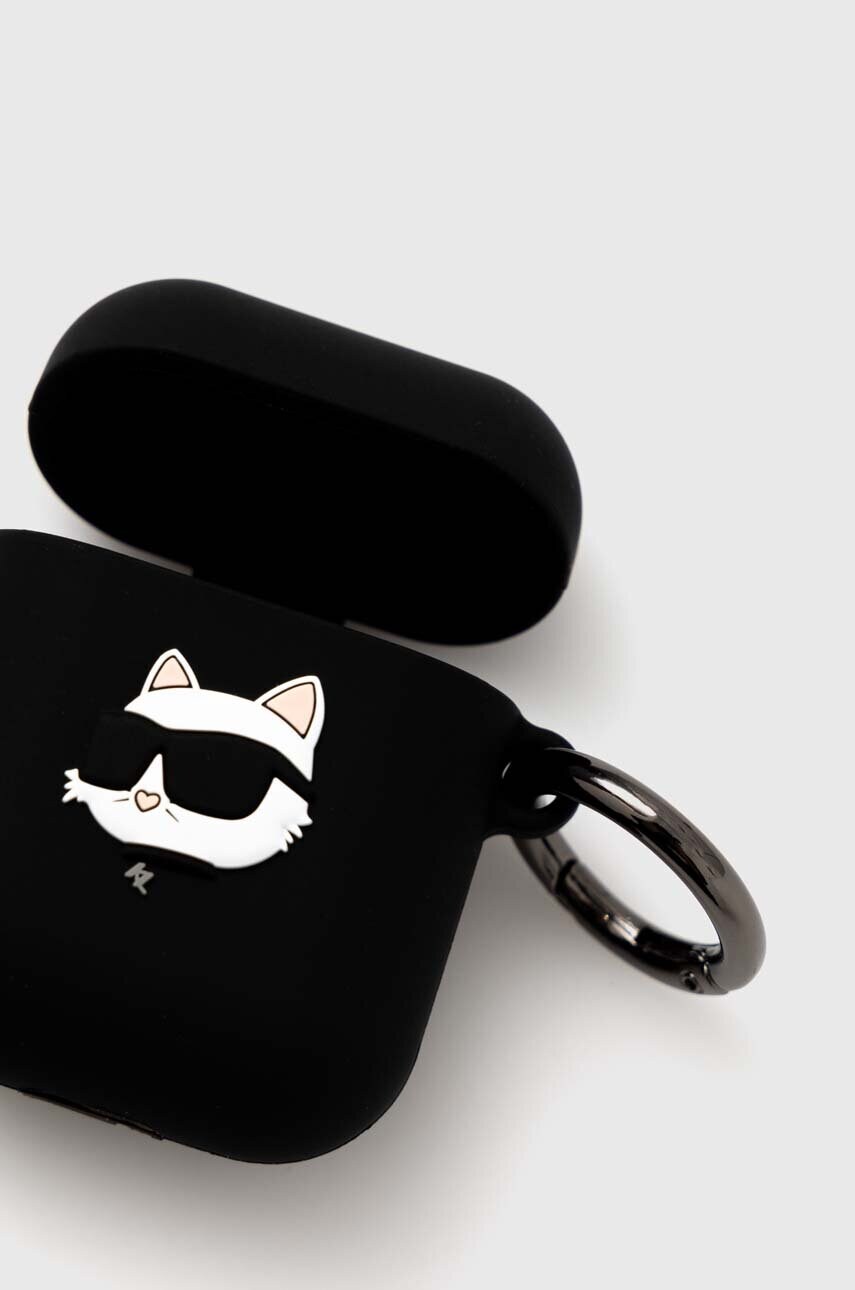 Чохол для airpod Karl Lagerfeld AirPods 1/2 cover колір чорний