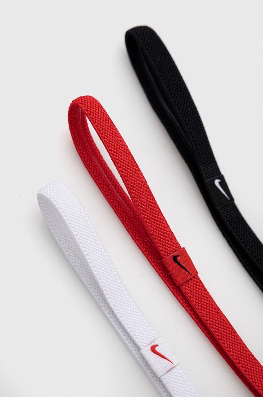 Пов'язки на голову Nike 3-pack колір червоний
