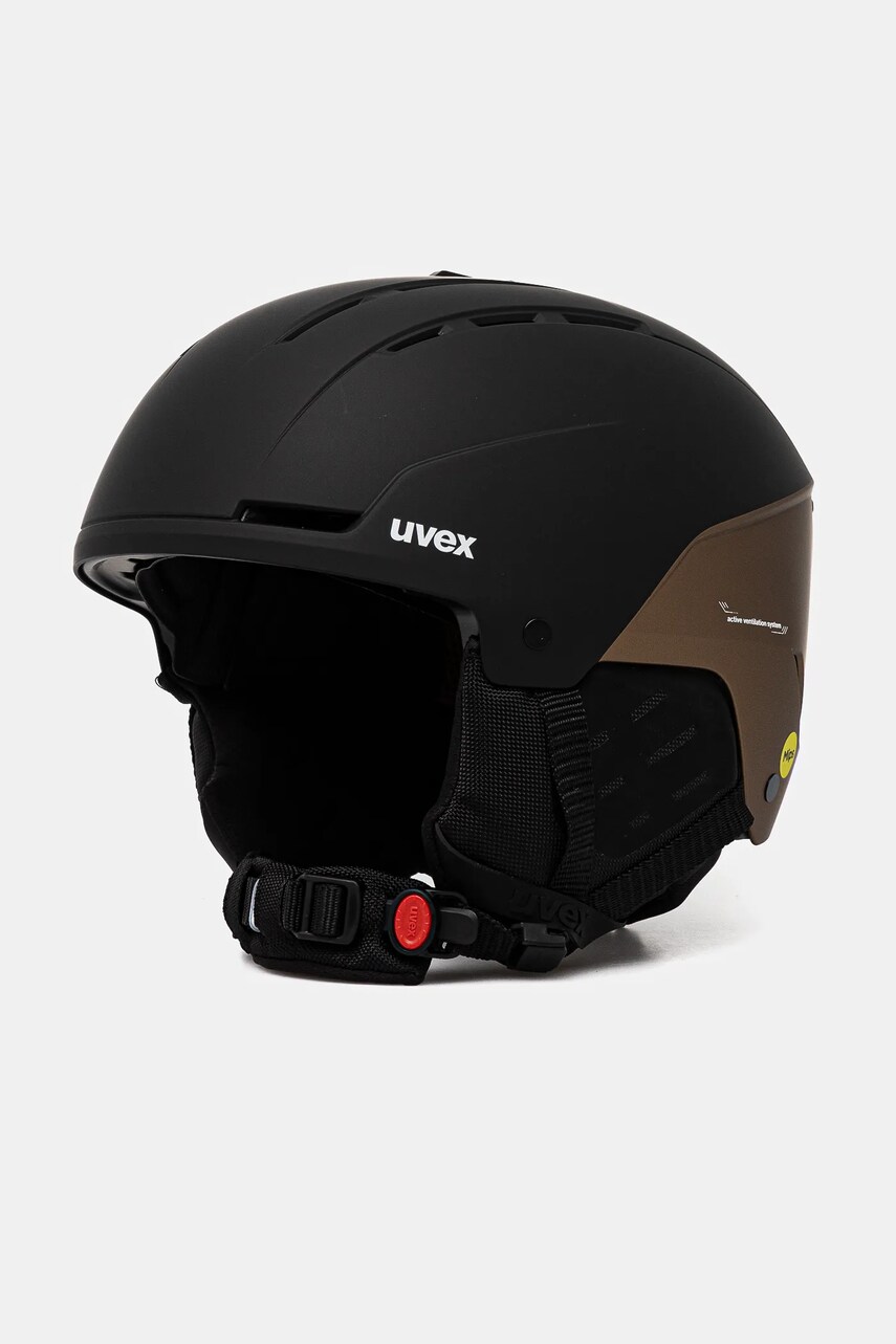 Гірськолижний шолом Uvex Stance колір коричневий
