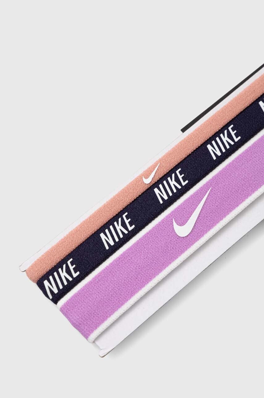 Пов'язка на голову Nike 3-pack колір фіолетовий