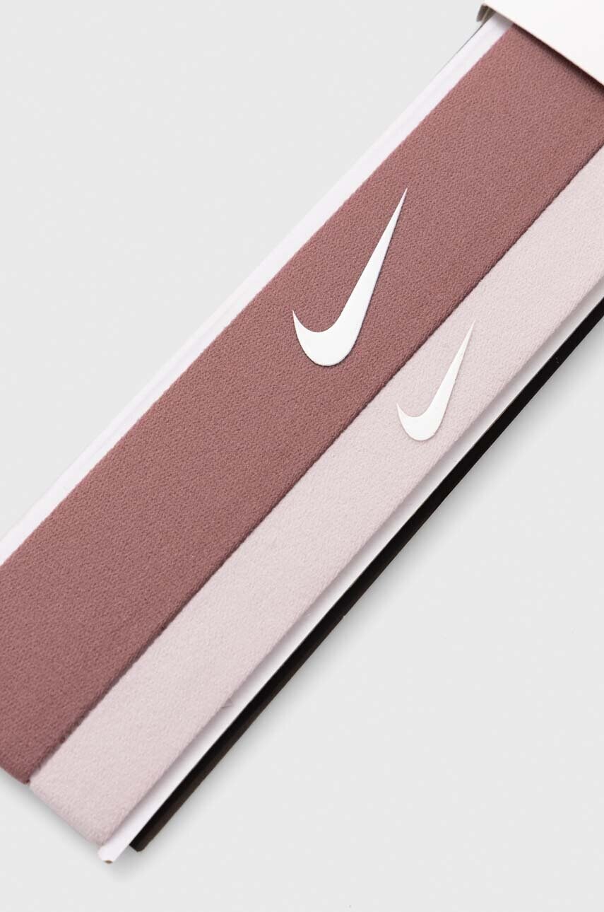 Пов'язка на голову Nike 2-pack колір рожевий