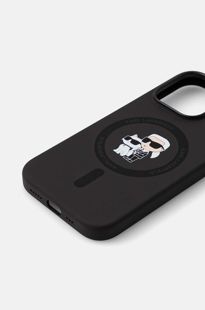 Чохол на телефон Karl Lagerfeld iPhone 14 Pro 6.1 колір чорний KLHMP14LSCMKCRHK