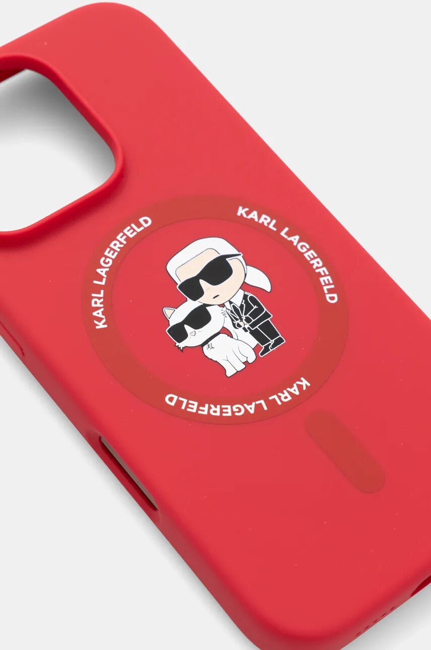 Чохол на телефон Karl Lagerfeld iPhone 16 Pro 6.3 колір червоний KLHMP16LSCMKCRHR