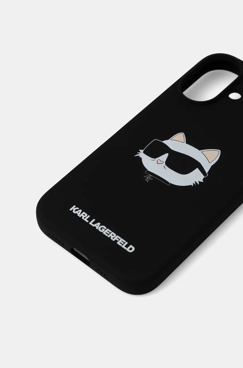 Чохол на телефон Karl Lagerfeld iPhone 16 6.1 колір чорний KLHMP16SSCHPPLK