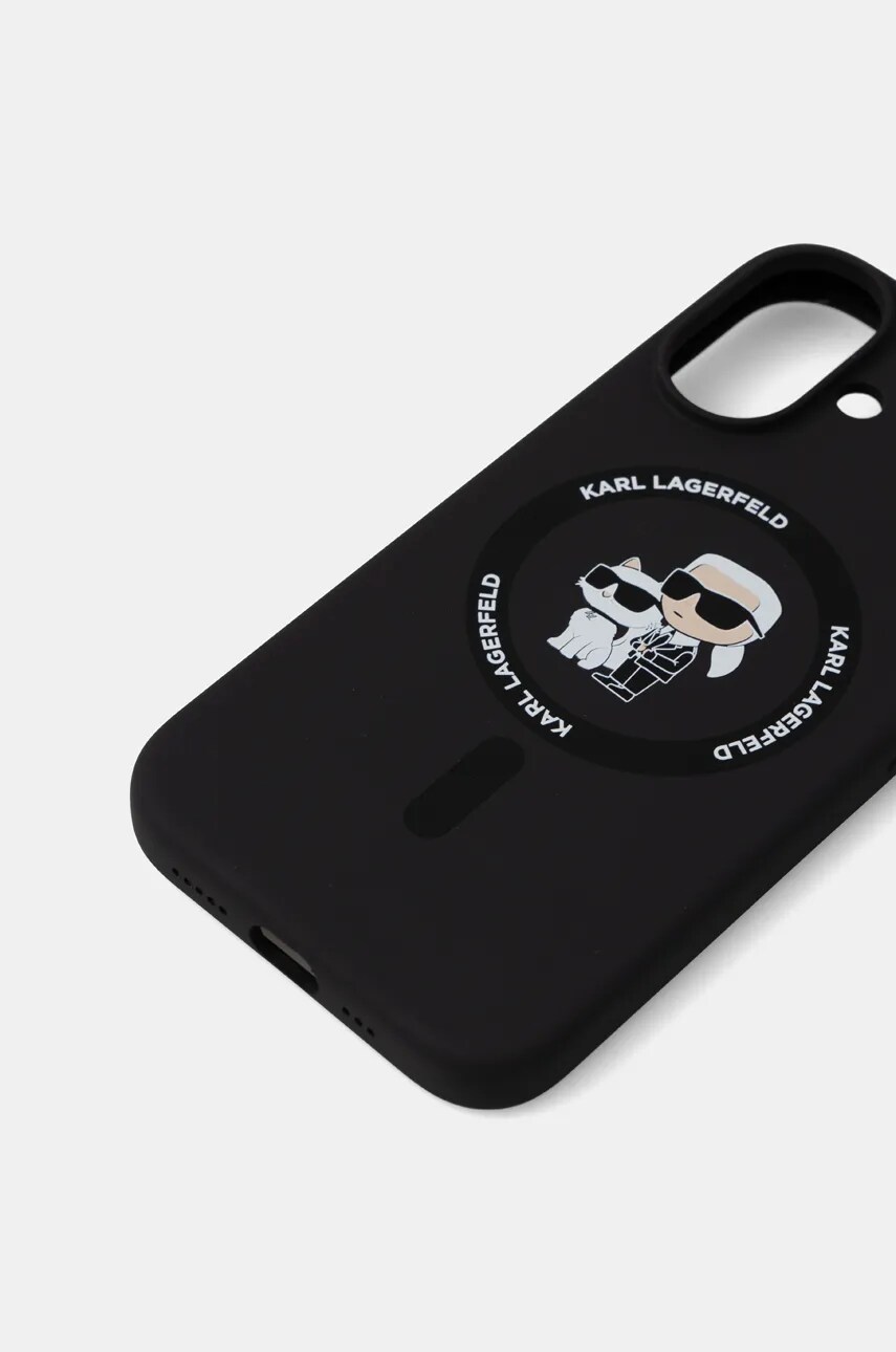 Чохол на телефон Karl Lagerfeld iPhone 16 6.1 колір чорний KLHMP16SSCMKCRHK
