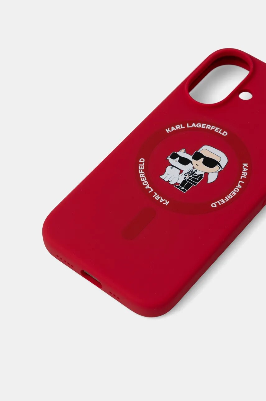 Чохол на телефон Karl Lagerfeld iPhone 16 6.1 колір червоний KLHMP16SSCMKCRHR
