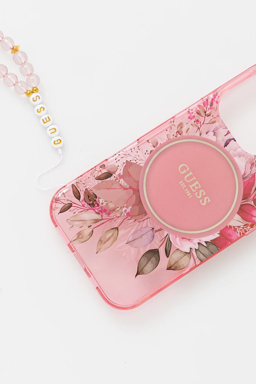 Чохол на телефон Guess iPhone 16 Pro 6.3 колір рожевий GUHMP16LHFWBRCESP