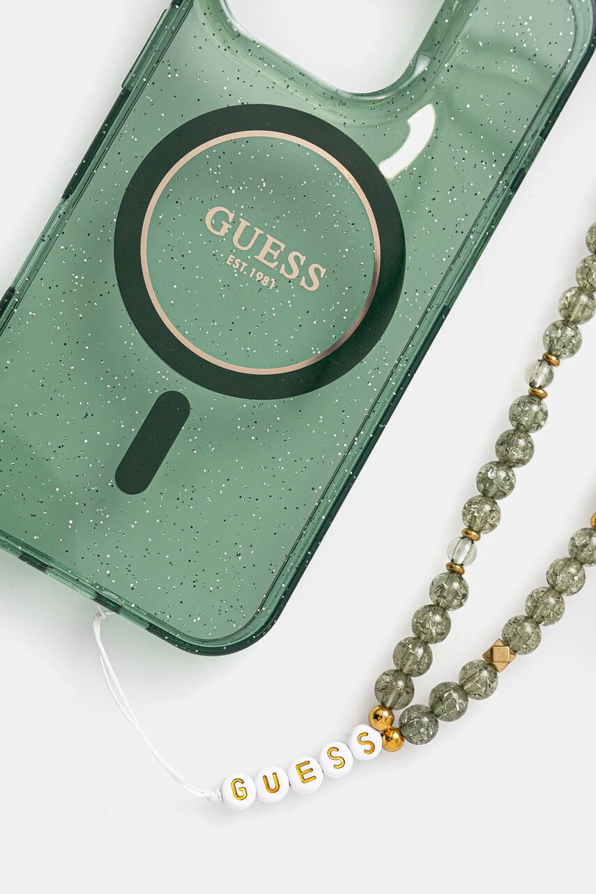 Чохол на телефон Guess iPhone 16 Pro 6.3 колір зелений GUHMP16LHGCRELSA