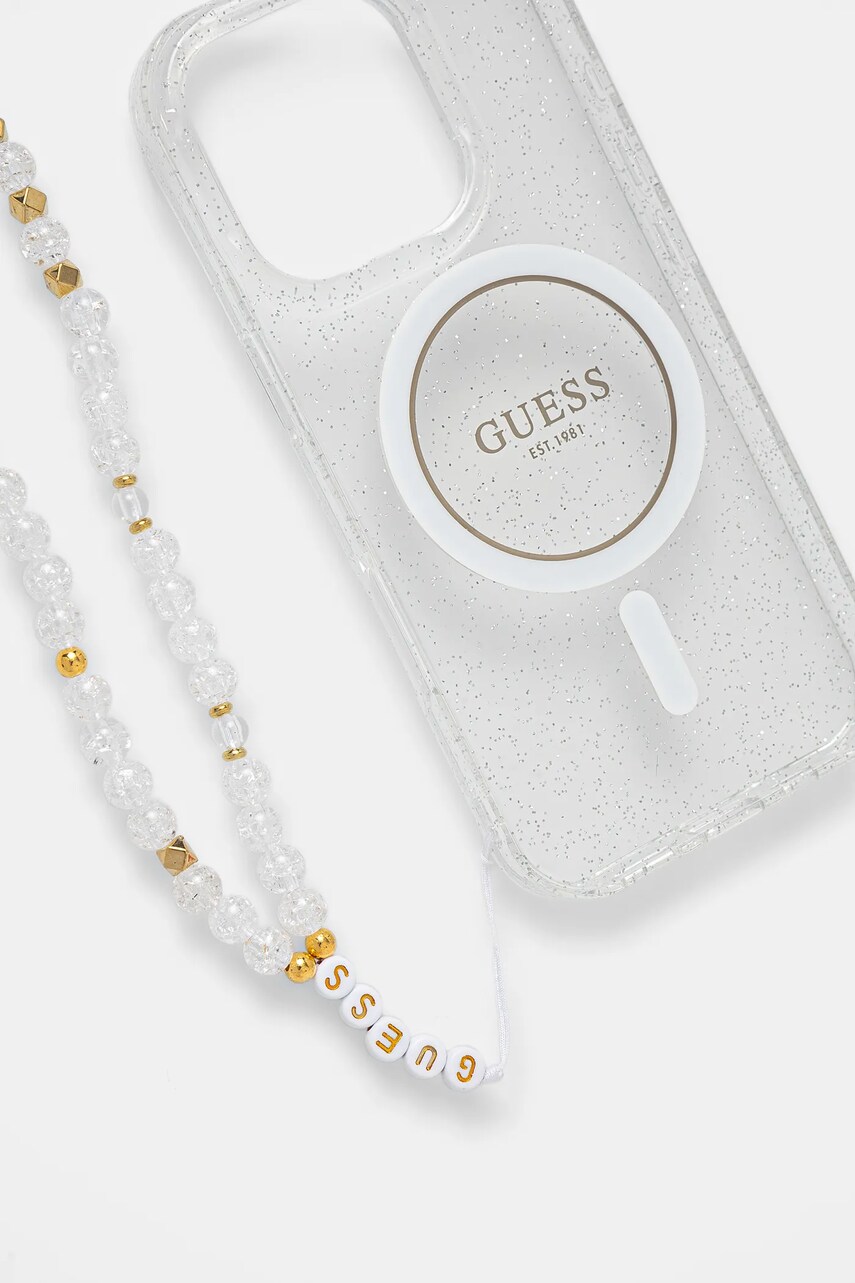 Чохол на телефон Guess iPhone 16 Pro 6.3 колір прозорий GUHMP16LHGCRELST
