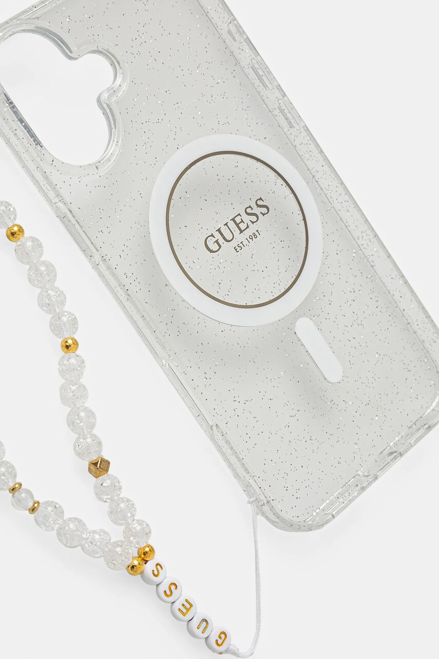 Чохол на телефон Guess iPhone 16 Plus 6.7 колір прозорий GUHMP16MHGCRELST
