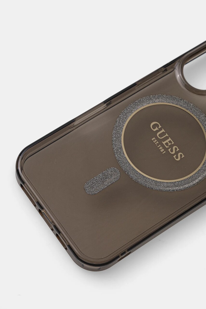 Чохол на телефон Guess iPhone 16 6.1 колір чорний GUHMP16SHFGEREK