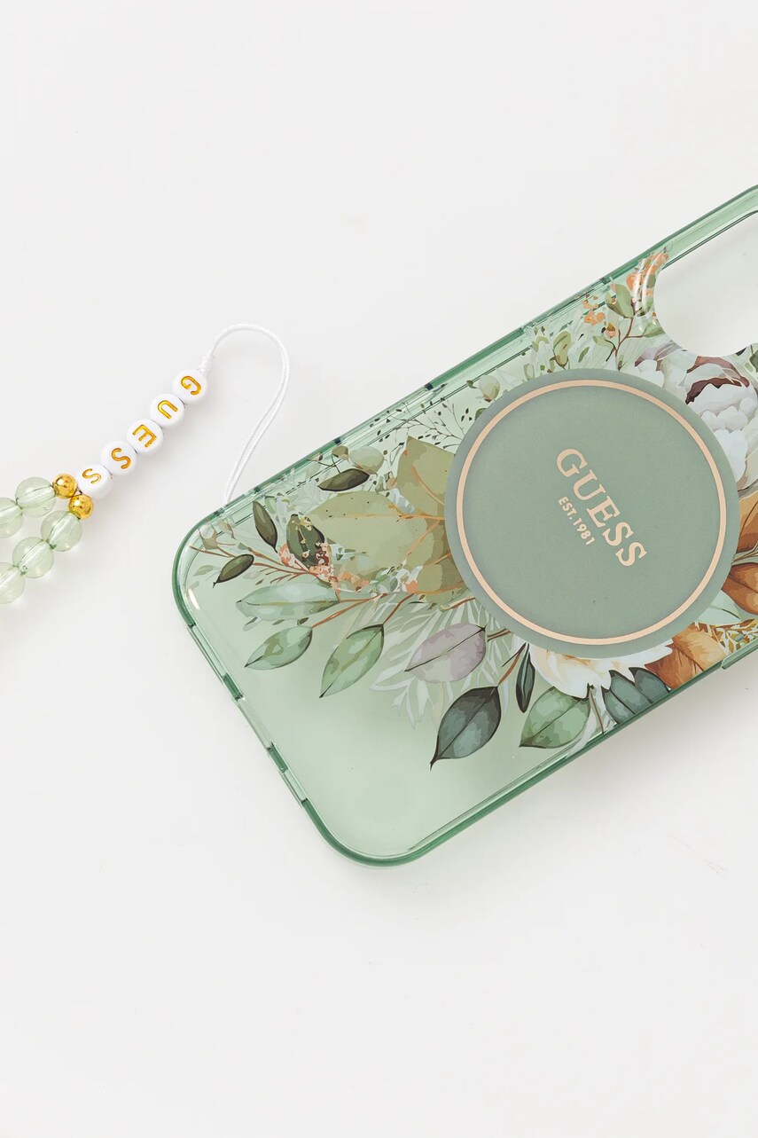 Чохол на телефон Guess iPhone 16 6.1 колір зелений GUHMP16SHFWBRCESN