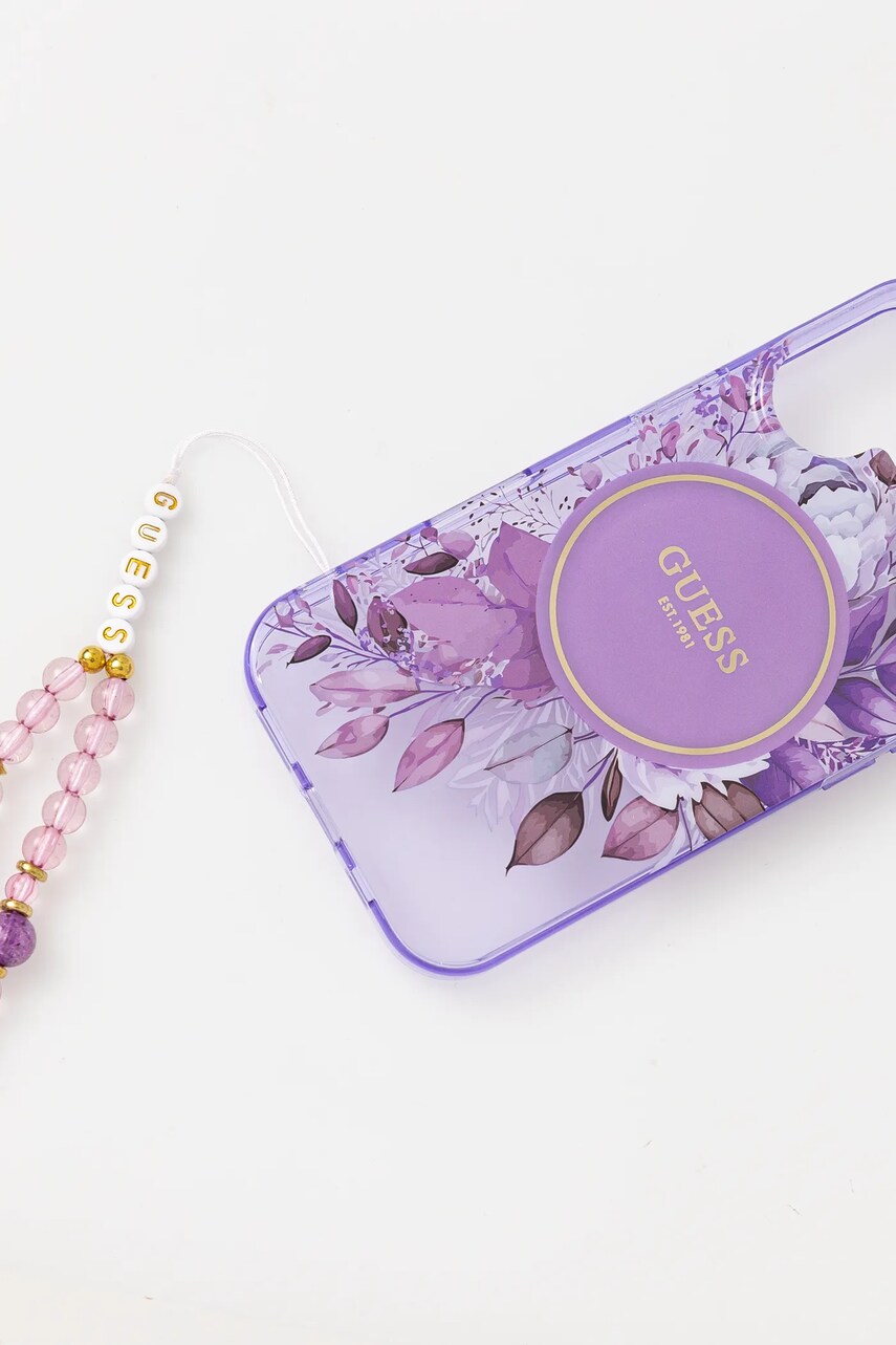 Чохол на телефон Guess iPhone 16 6.1 колір фіолетовий GUHMP16SHFWBRCESU