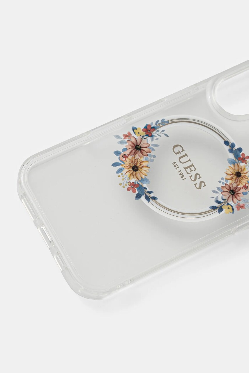 Чохол на телефон Guess iPhone 16 6.1 колір прозорий GUHMP16SHFWFCT