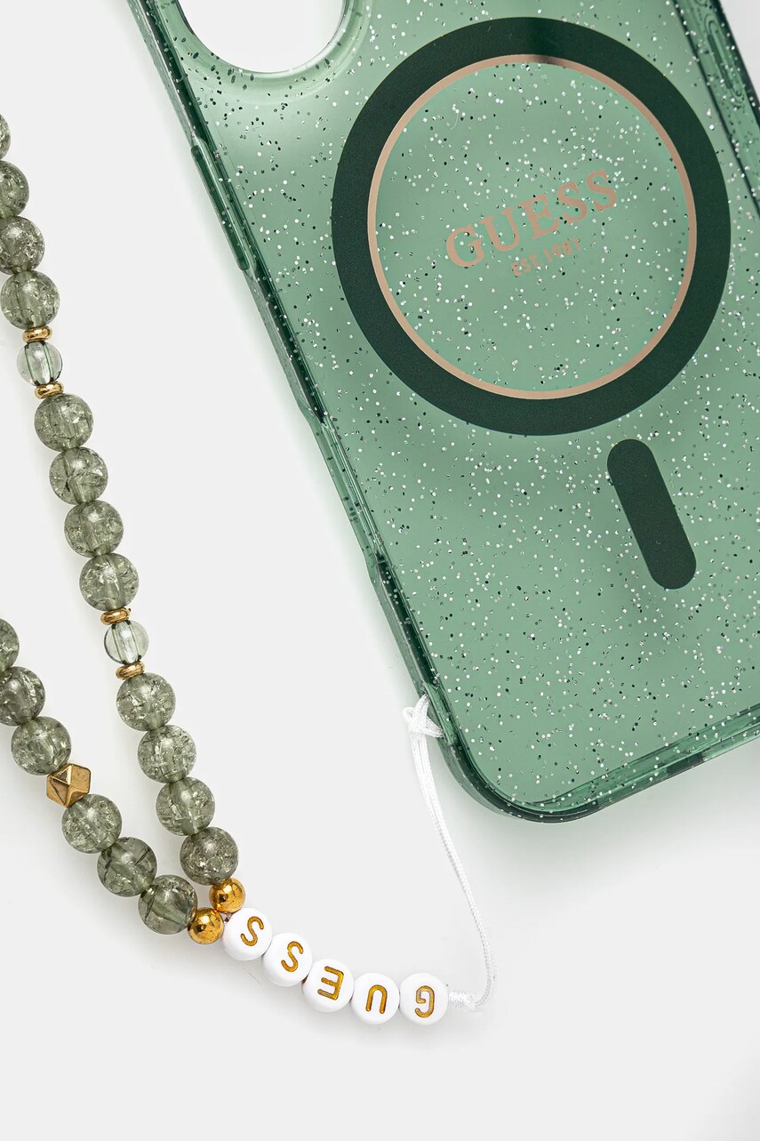 Чохол на телефон Guess iPhone 16 6.1 колір зелений GUHMP16SHGCRELSA