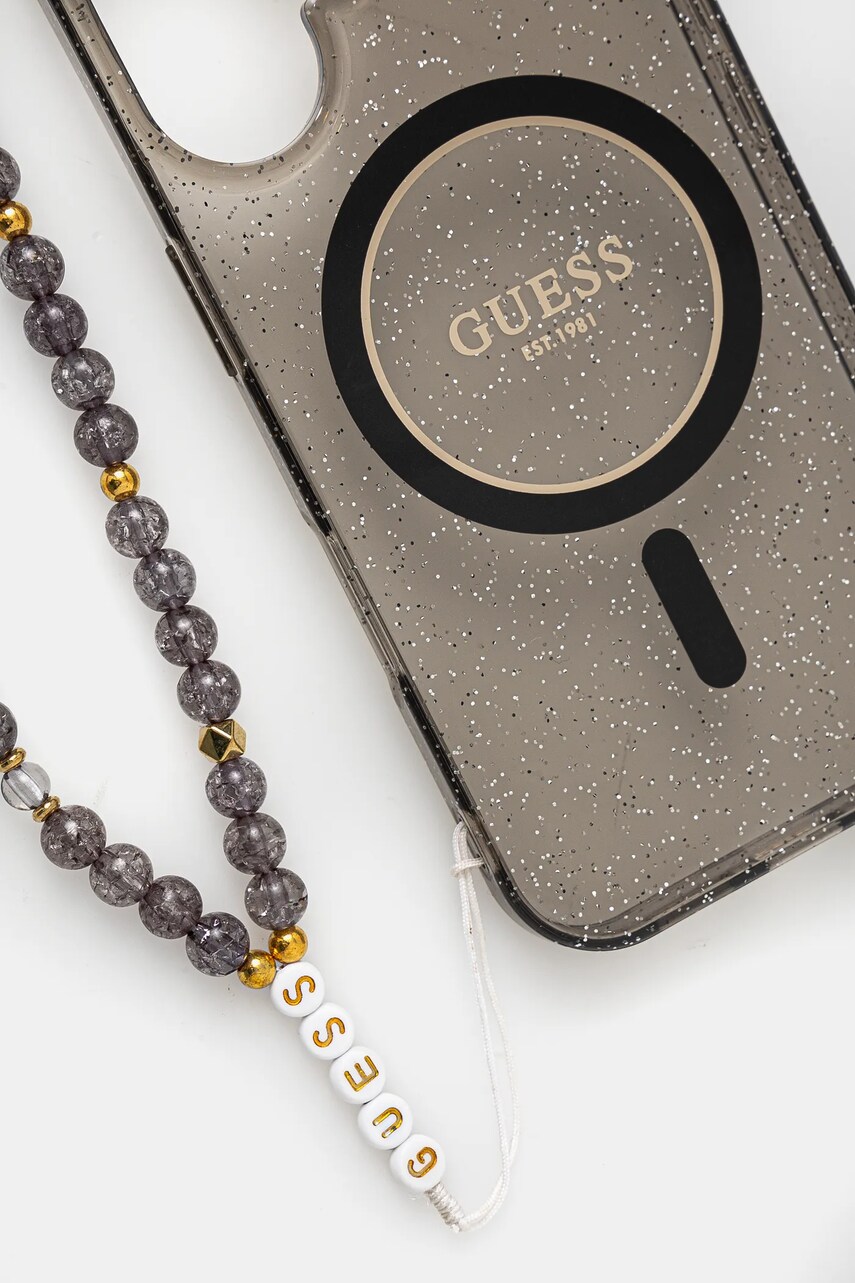 Чохол на телефон Guess iPhone 16 6.1 колір чорний GUHMP16SHGCRELSK
