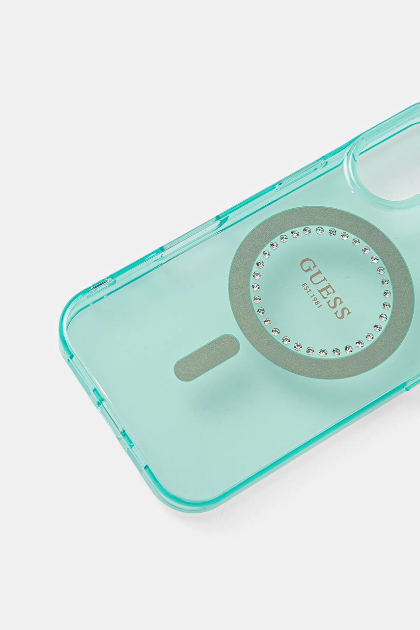 Чохол на телефон Guess iPhone 16 6.1 колір бірюзовий GUHMP16SPFTDTEN