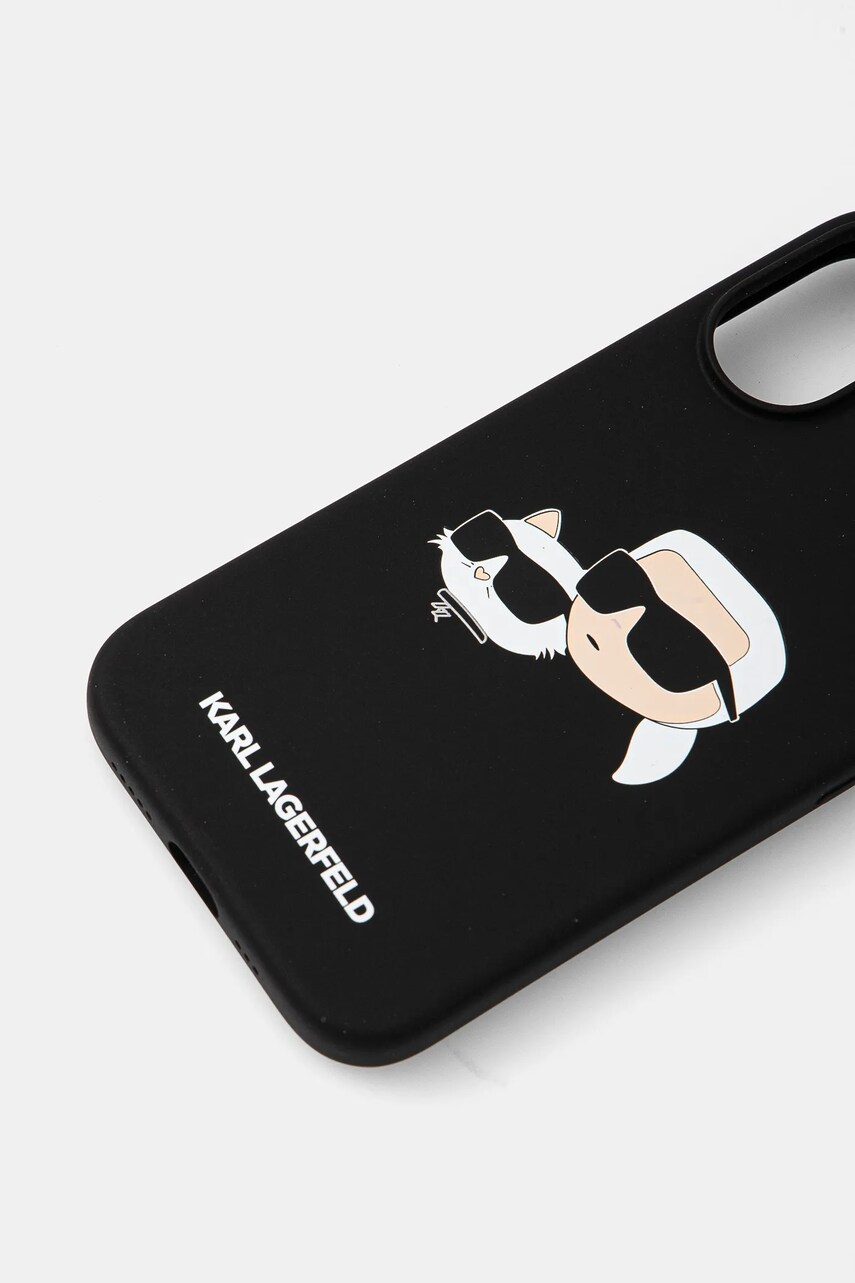 Чохол на телефон Karl Lagerfeld iPhone 16 6.1 колір чорний KLHMP16SSKCHPPLK